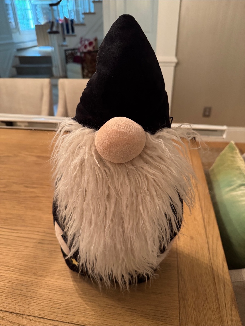 Pottery Barn Kids Navy Gnome Plush / Pillow with Cream Beard